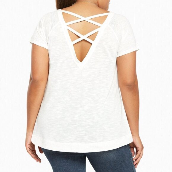Torrid Hell In Heels Lattice Back Tee 2x - Picture 2 of 9